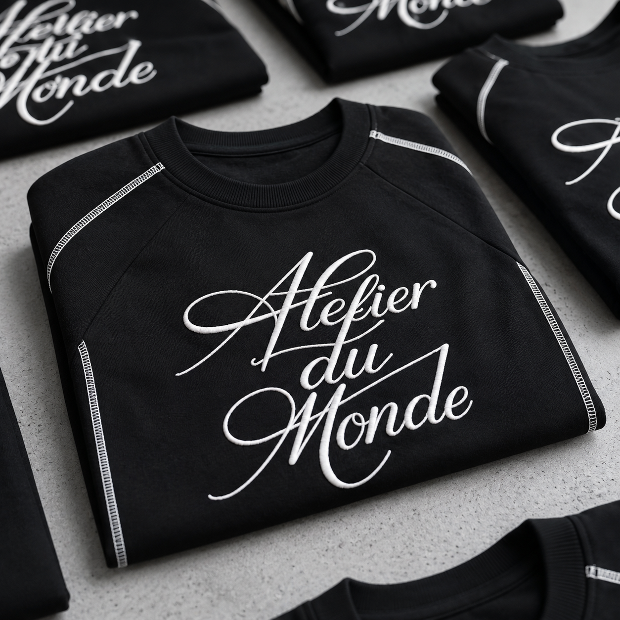 ADM WOVEN LABEL TEE BLACK