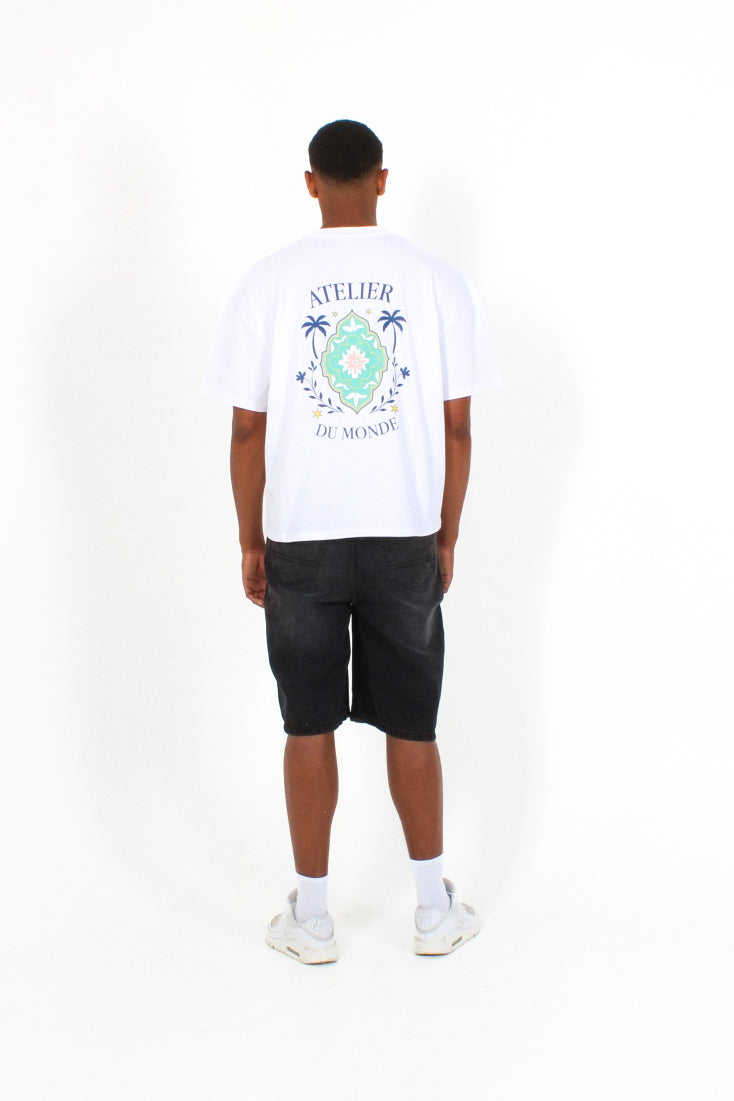 Palm Tee White