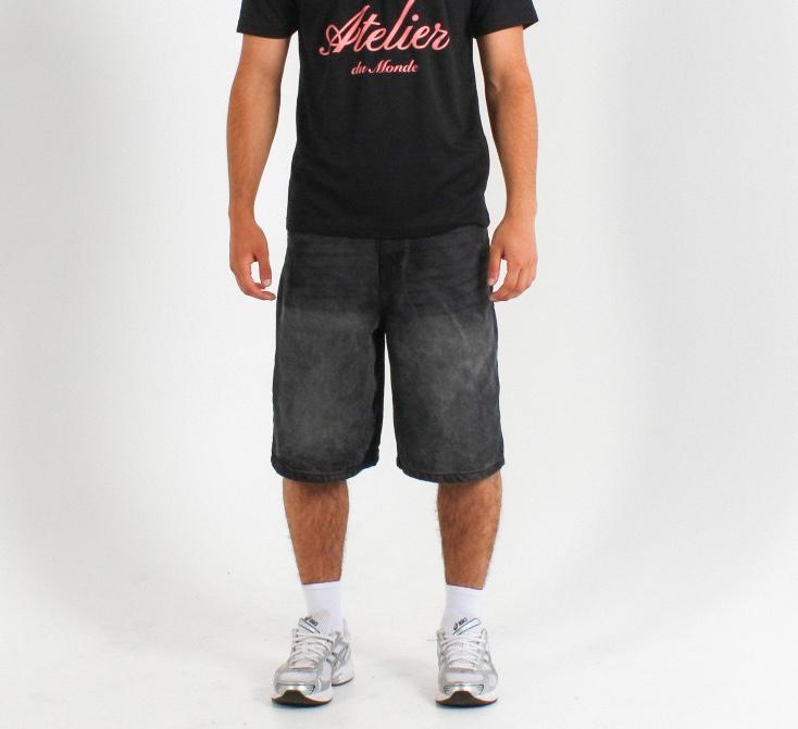 Denim jeans shorts dark grey