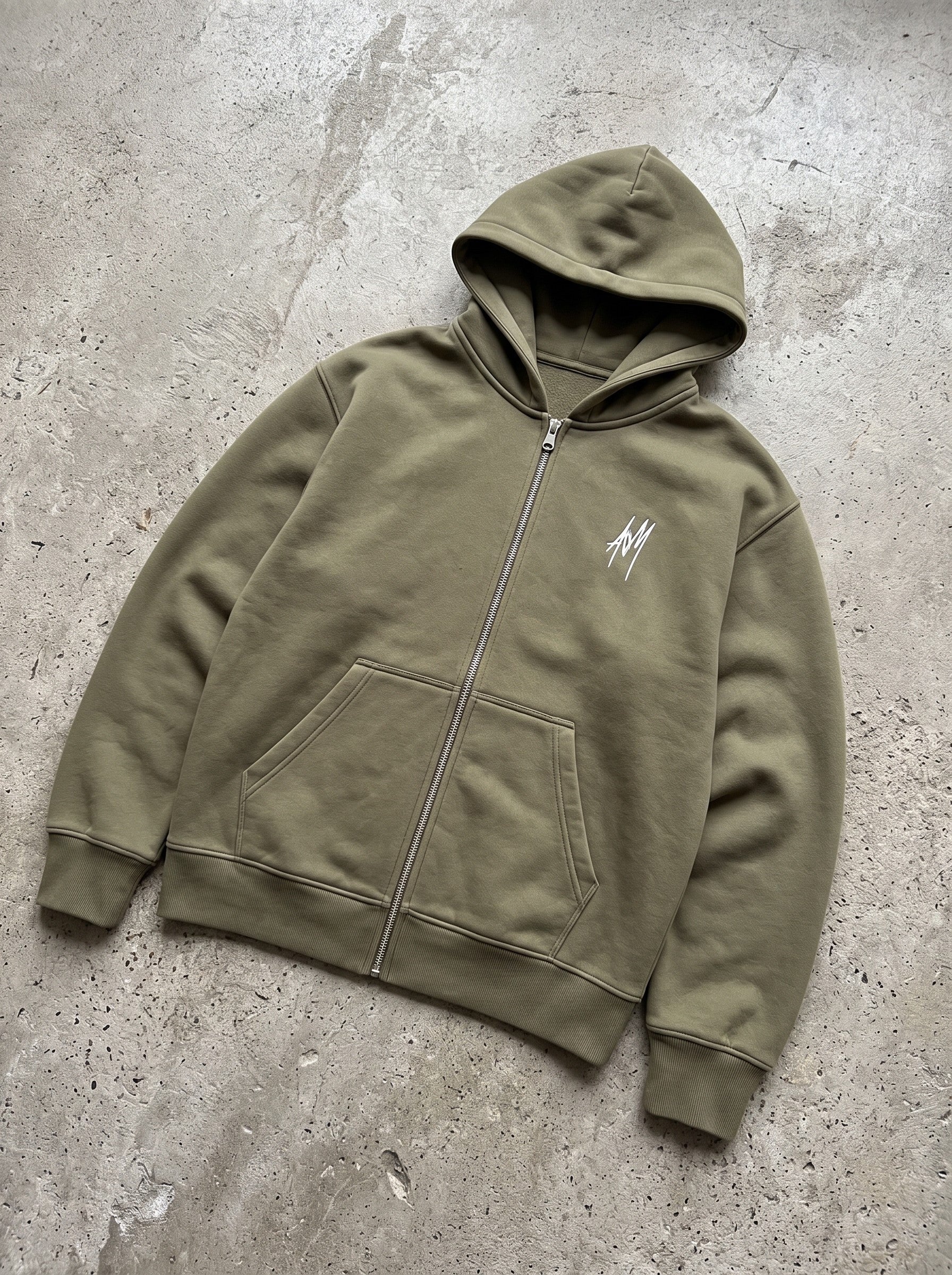 ADM WOVEN LABEL ZIPPER PALMOLIVE